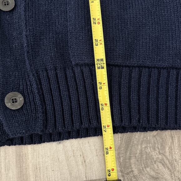 Corridor New York Navy Blue Cardigan Baby Alpaca & Merino Wool Size Large - Picture 8 of 12